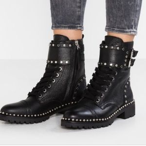 Sam Edelman Jennifer Studded Combat Boots 7